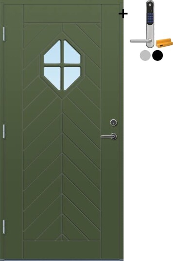 Ytterdør Bygg1 Norefjell med Yale Doorman Classic Home