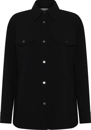 Filippa K Draped Hourglass Overshirt Black 34