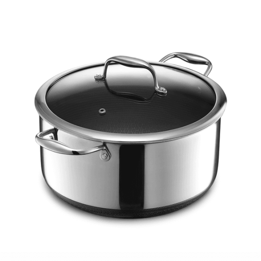 HEXCLAD Gryte med lokk 7,6 ltr hybrid HEXCLAD Gryte med lokk 7,6 ltr hybrid