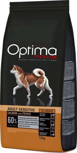 Optima Tørrfôr Adult Nova Sensitive Laks & Potet 2 X 12 kg