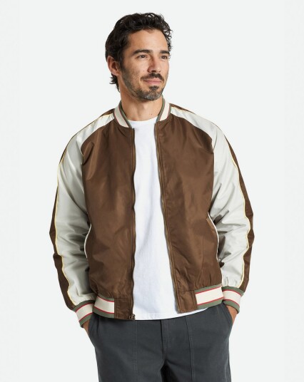 Brixton Dillinger Souvenir Bomber Jacket Brun