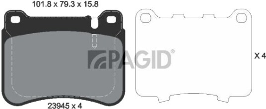 PAGID T1549N Bremseklosser