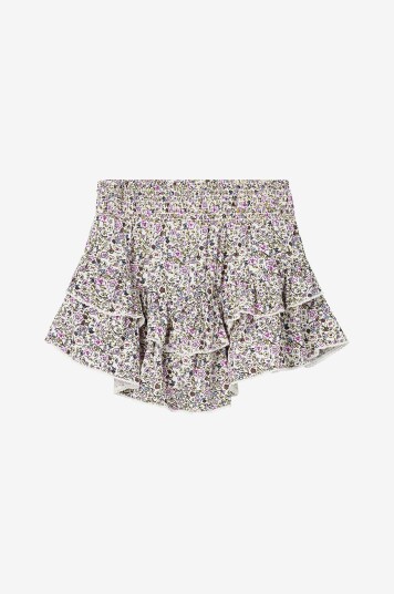 Kids Only Skjørt kogGlow Life Taped Edge Skort Aop Hvit