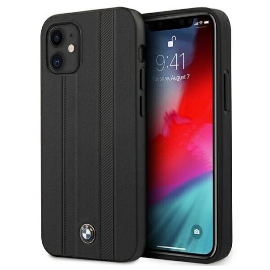 Veske BMW Bmhcp12sttbk Iphone 12 Mini 5,4" Svart/Svart Hardt Etui Signatur Dekkmerker