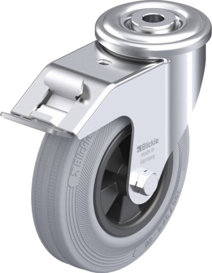 Blickle 572875 Ler-Vpp 125G-Fi-Sg Styrehjul Med Brems, Hjuldiameter 125 Mm, Bæreevne (Maks.) 100 Kg, 1 Stk.