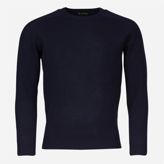 Alan Paine Crew Neck Lambswool - Navy Alan Paine Crew Neck Lambswool - Navy