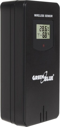 Værstasjon Greenblue Wifi Med Tuya, Utendørssensor, Kalender, Værprognose, Barometer Gb215