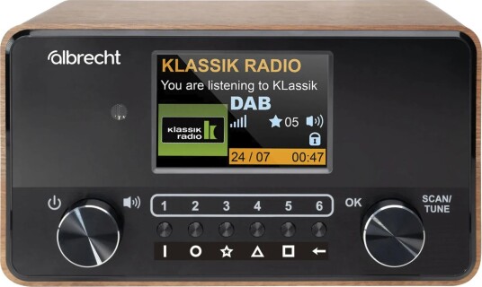 Albrecht DR 866 DAB-radio Valnøtt/Svart