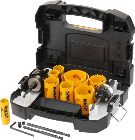 Dewalt Hullsagsett 13 deler BiM for Tre, Plast og Metall 20-64mm Dewalt Hullsagsett 13 deler BiM for Tre, Plast og Metall 20-64mm