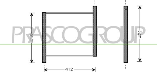PRASCO ME302R001 Radiator motorkjøling PRASCO ME302R001 Radiator motorkjøling