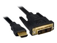 MicroConnect - Adapterkabel - HDMI hann til DVI-D hann - 1 m - svart MicroConnect - Adapterkabel - HDMI hann til DVI-D hann - 1 m - svart