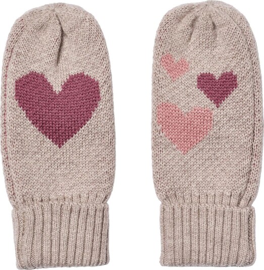 Wheat Jacquard Mittens Haansi PALE LILAC XL Wheat Jacquard Mittens Haansi PALE LILAC XL