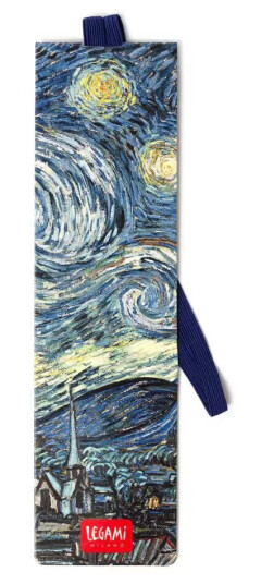Bokmerke i papp med elastisk løkke van Gogh