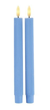 Smilla Oppladbar Krone 2 stk. sett Ø2x25 cm, blå