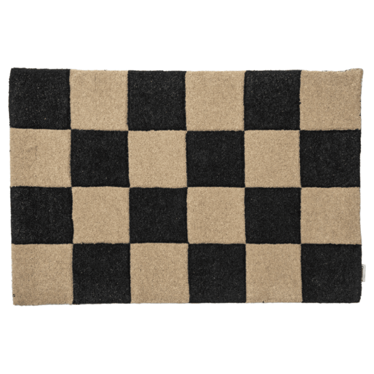 Square Dørmatte 60x90 cm Sort / Naturlig