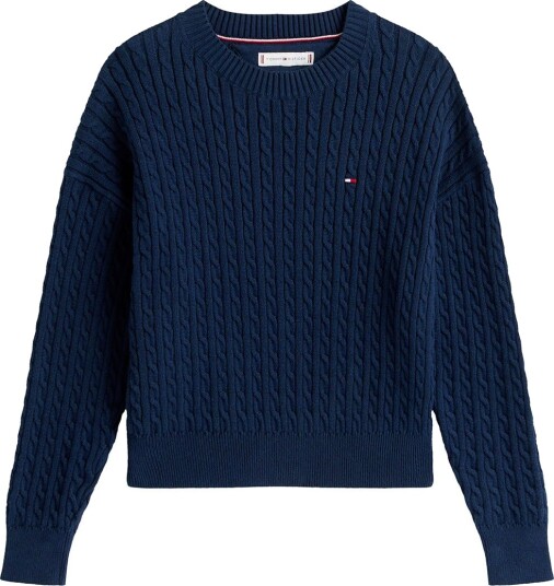 Tommy Hilfiger Genser Strikk Dark Natt Navy Tommy Hilfiger 12 år (152) Genser Blå