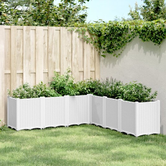 Plantekasse hvit 160x160x53 cm PP
