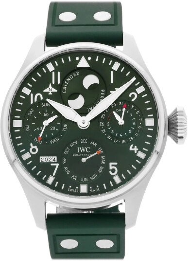 IWC Herreklokke IW503608 Big Pilot Grønn/Gummi Ø46.2 mm