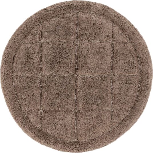Baderomsmatte Kvadrat - 80x80 cm, Mørk Lin