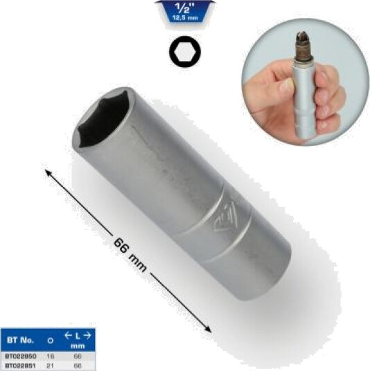 Ks Tools Werkzeug-Maschinen Gmbh 1/2" Tennpluggsokkel, 21 Mm (Bt022851)