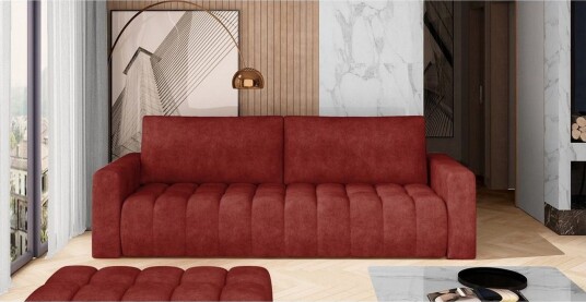 Sofa Eltap Lazaro 247x97x92 cm Dora 63 Rød