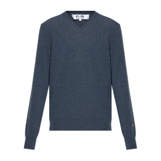Comme des Garçons Play, unisex, Strikkevarer, Blå, L, Comme des Garçons Play, unisex, Strikkevarer, Blå, L,