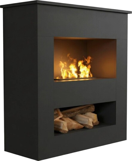 Glow Fire Brecht Omc 600 - Sort (HYB-50-111BK-logset600)