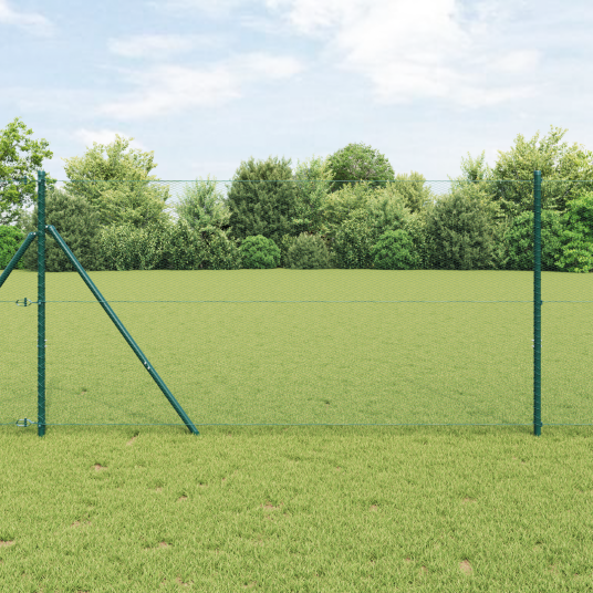  Gjerde med innlegg. grønn 1.4 x 25 m PVC belagt stål