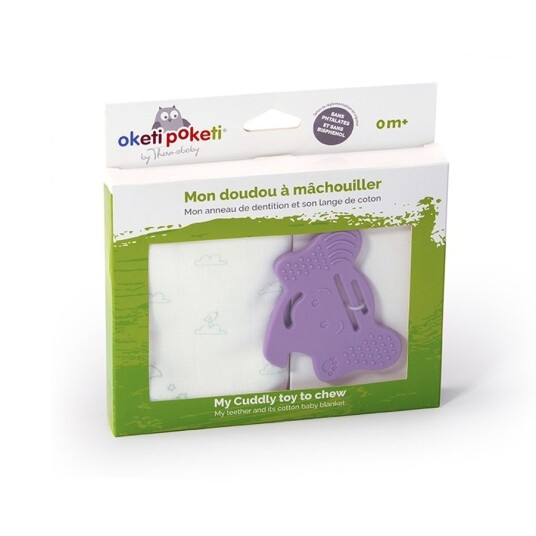 Thermobaby Babyteppe Og Biteleke 0 Mnd+ Hvit / Lilla