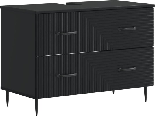 vidaXL Baderomsvaskeskap HAARLEM Svart 82 x 41 x 58,5 cm
