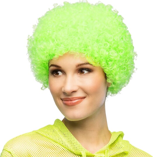 Boland Party Partners Afroparykk Neon Grønn One size 85943