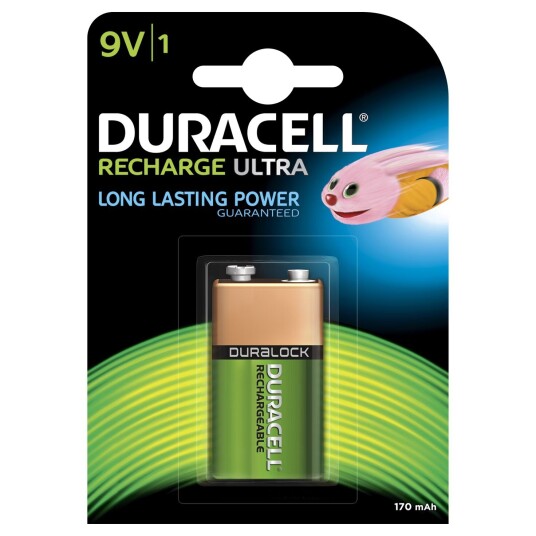 Duracell 9V Rechargeable NiMH Batteri 170mAh - 1 stk