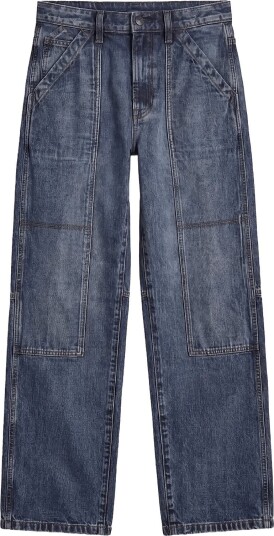 Calvin Klein Jeans Double Carpenter Jean Short Line   Blue   36 x 32