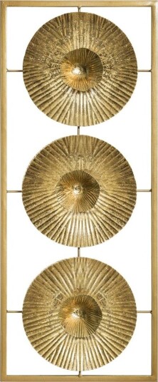 Atmosphera Gold Veggdekorasjon I Metall 25X61 Cm