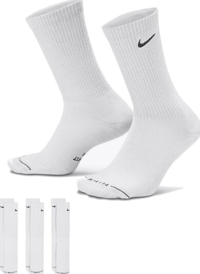 Nike Everyday Crew Socks 3 pack Hvit L