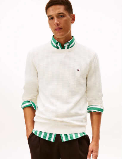 Tommy Hilfiger Seasonal Structure Cneck - Cream - M