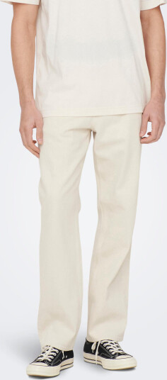 ONLY & SONS Onsedge Straight Ecru 5917 Pim Dnm Noos - Cream - 29 x 32