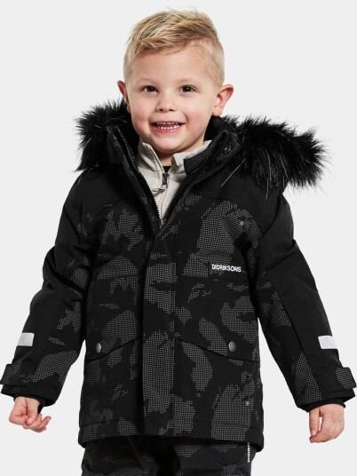 Didriksons Kids' Bjärven Special Edition Parka 130, Island Print Reflex