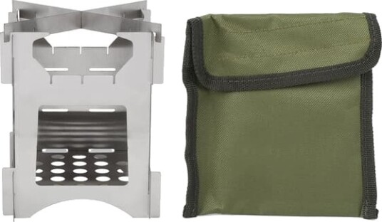 Bærbar bålpanne i rustfritt stål sammenleggbar mini ovn for utendørs camping turer fotturer og piknik Bærbar bålpanne i rustfritt stål sammenleggbar mini ovn for utendørs camping turer fotturer og piknik