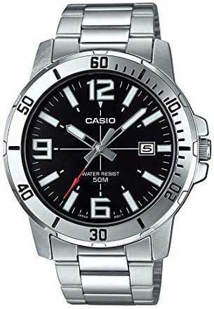 Casio Herreklokke MTP VD01D 1BVUDF Classic Sort/Stål Ø45 mm