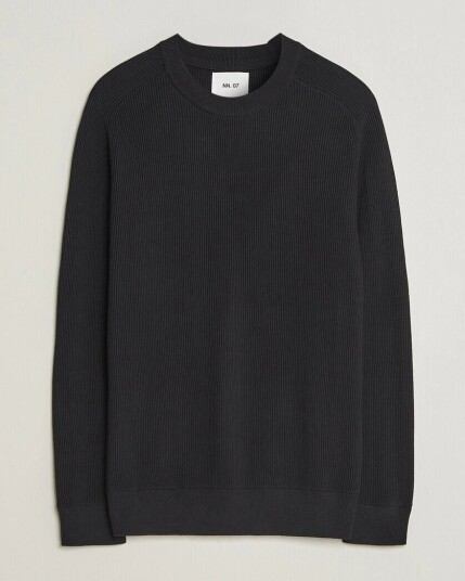 NN07 Kevin Cotton Knitted Sweater Black