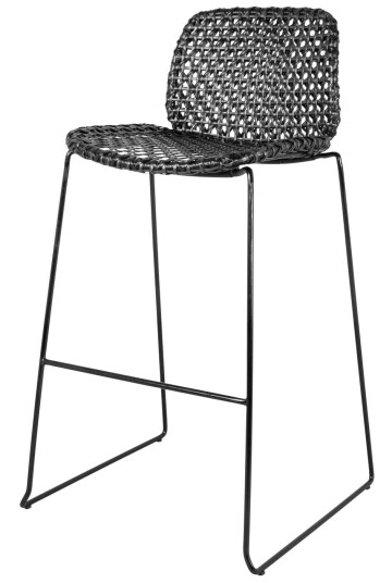 Cane-line Vibe barstol Svart/graphite Svart Cane-line Vibe barstol Svart/graphite Svart