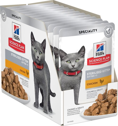 Hill'S Våtfôr Science Plan Sterilised Kitten Chicken 12X85 G