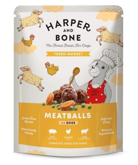 Harper And Bone Dog Pouch Fresh Market Kjøttboller
