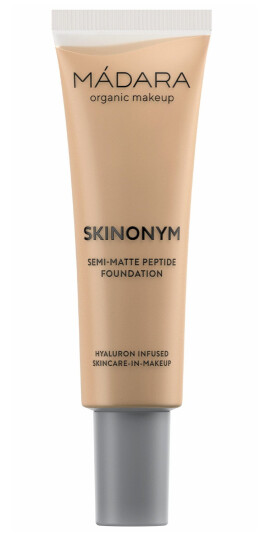 Mádara Skinonym Semi-Matte Foundation 30 ml - Peptider Sandfarge 40, Økologisk, Vegansk