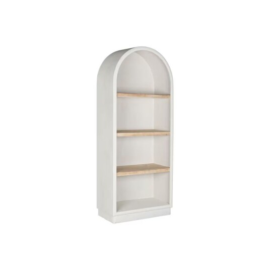 Hyller Home ESPRIT Hvit Naturell Gran Tre MDF 80 x 38 x 188 cm