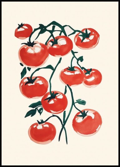 Red Tomatoes on Vine Plakat Plakat / 50x70cm