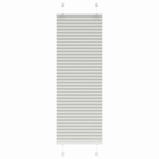 plisségardin lys grå 40x150 cm Stoff Bredde 39,4 Polyester