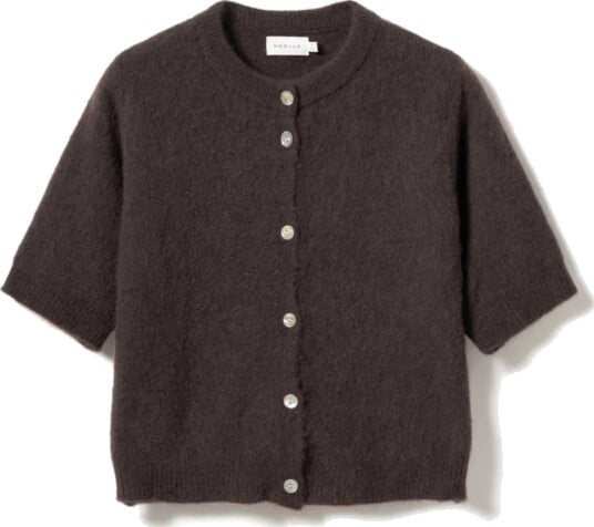 Noella Kae Ss Knit Cardigan - Brown - S/M Noella Kae Ss Knit Cardigan - Brown - S/M
