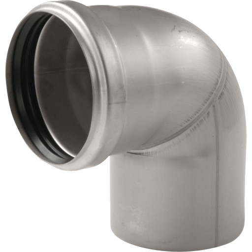 ACO 110 mm 87° avløpsalbue i rustfritt stål AISI 304